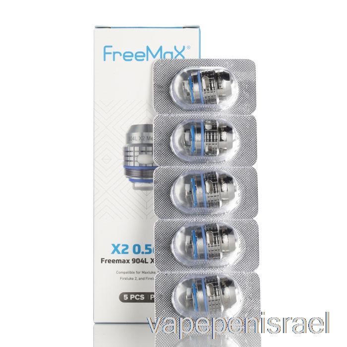 חד פעמי Vape Israel Freemax Maxluke 904l X סלילים חלופיים 0.5ohm 904l X2 סלילי רשת כפולה